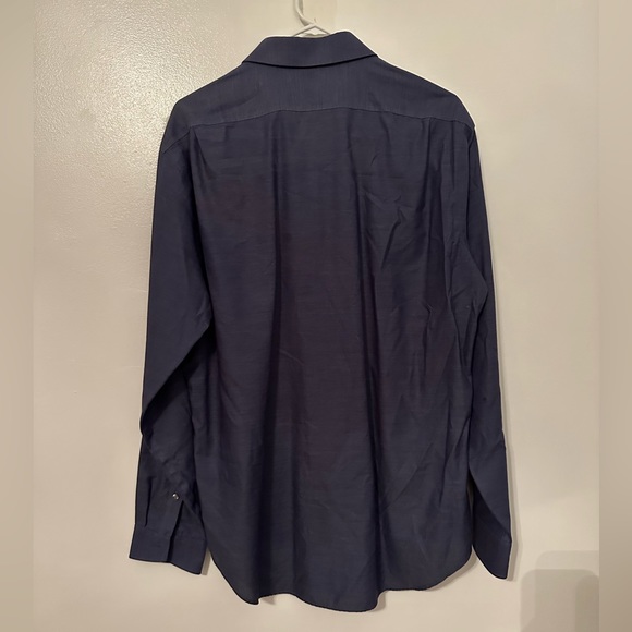 Esquire | Men’s Suit Shirt | Button Down Shirt | Navy Blue - Picture 4 of 11